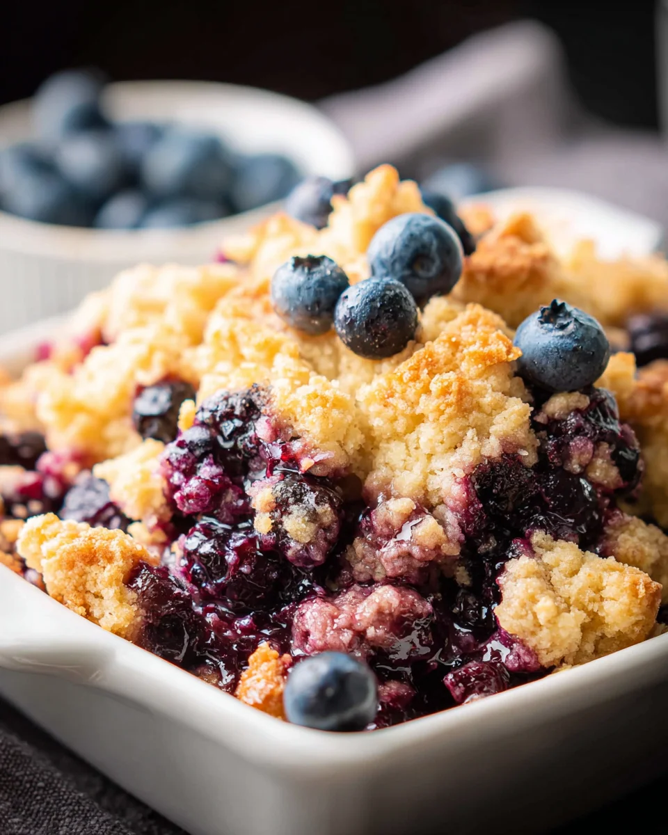 4 Ingredient Blueberry Cobbler