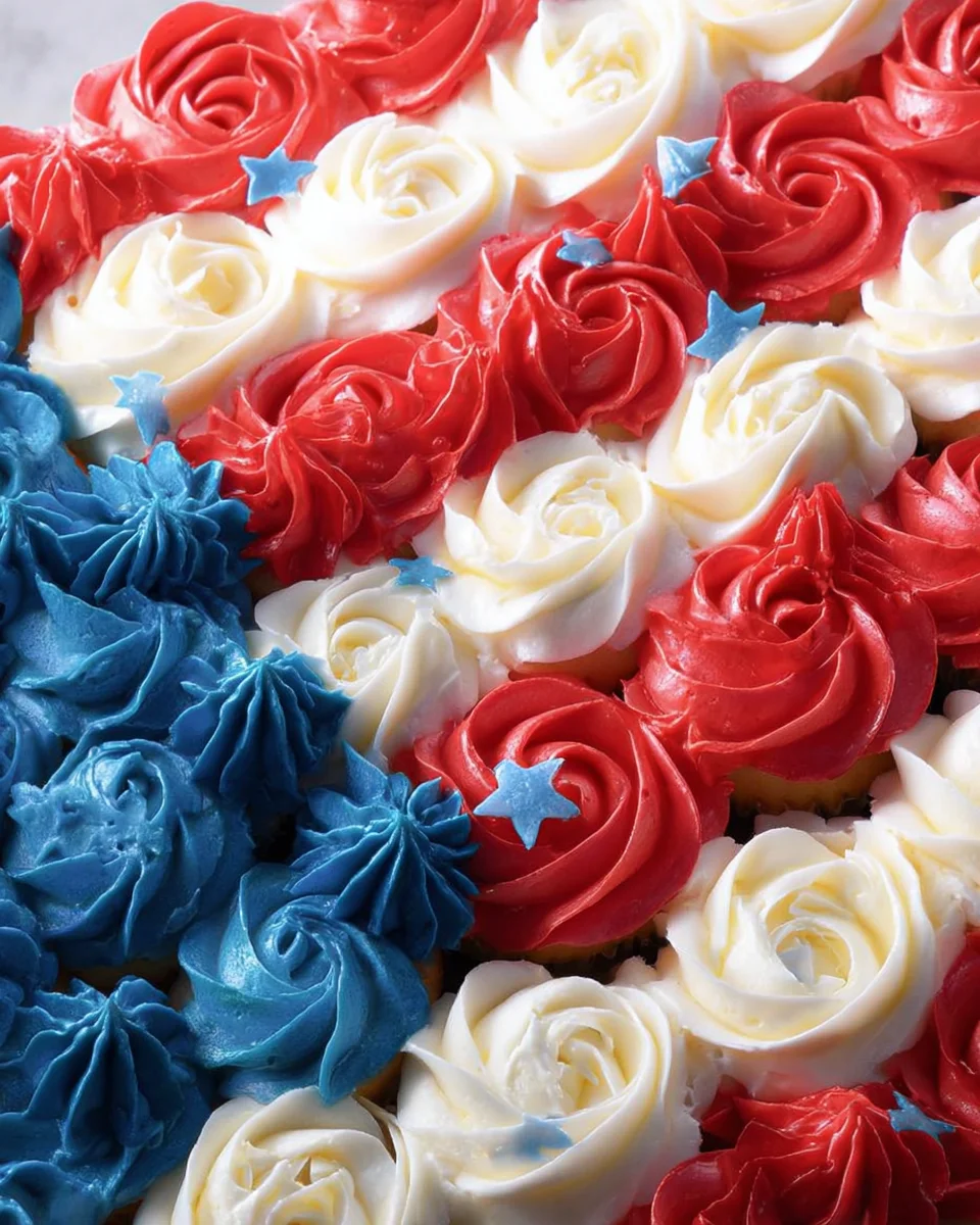 American Flag Cup Cake