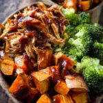 BBQ Chicken & Roasted Sweet Potato Bowls