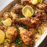 Baked Chicken Legs and Rice