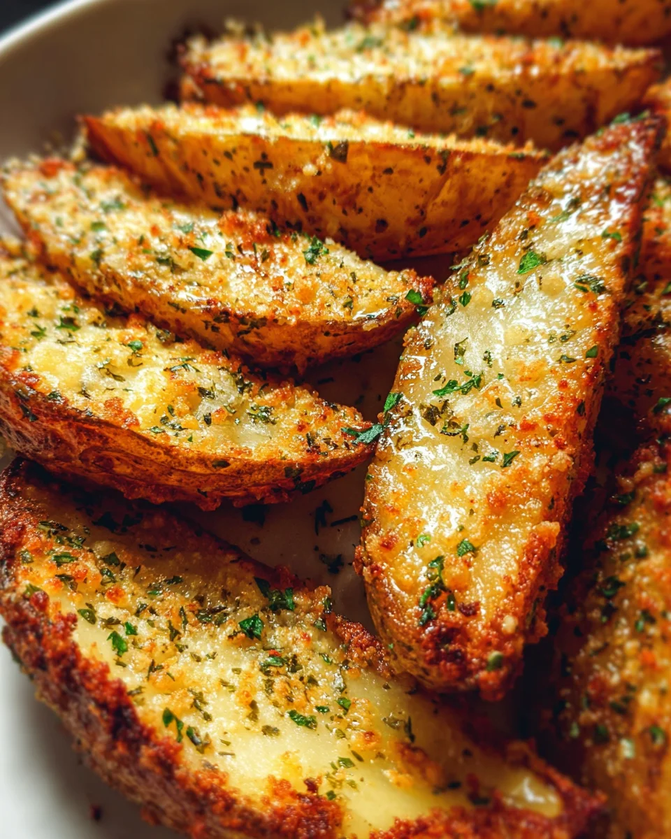 Baked Garlic Parmesan Potato Wedges