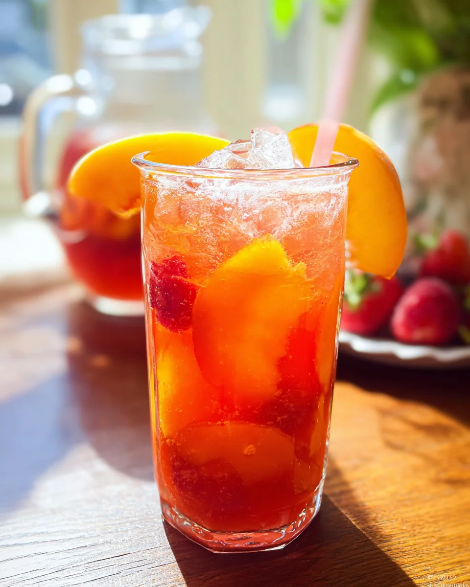 Bellini Peach Raspberry Iced Tea