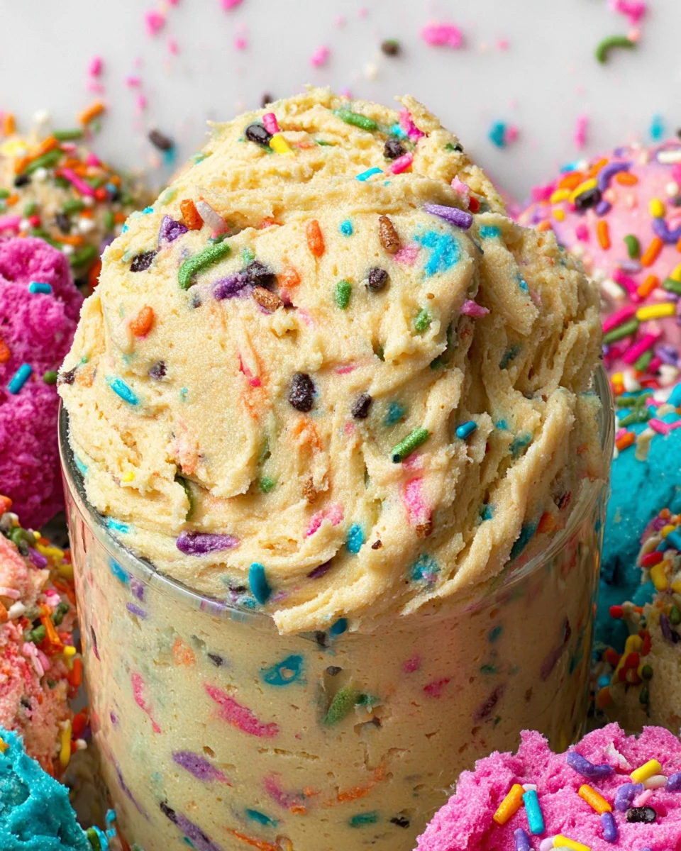 Birthday Cake Protein Cookie Dough