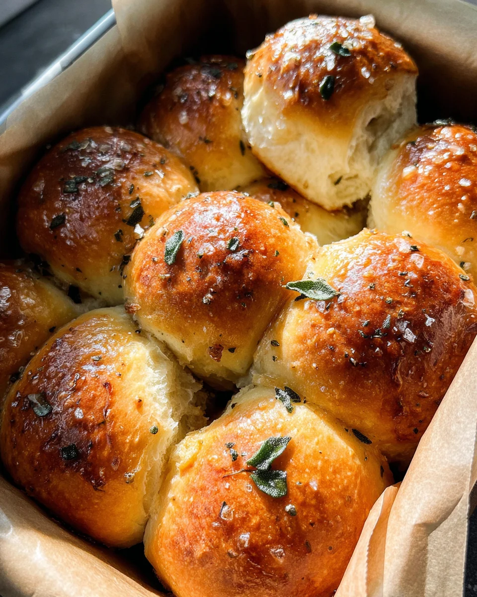 Brown Butter Sage Dinner Rolls