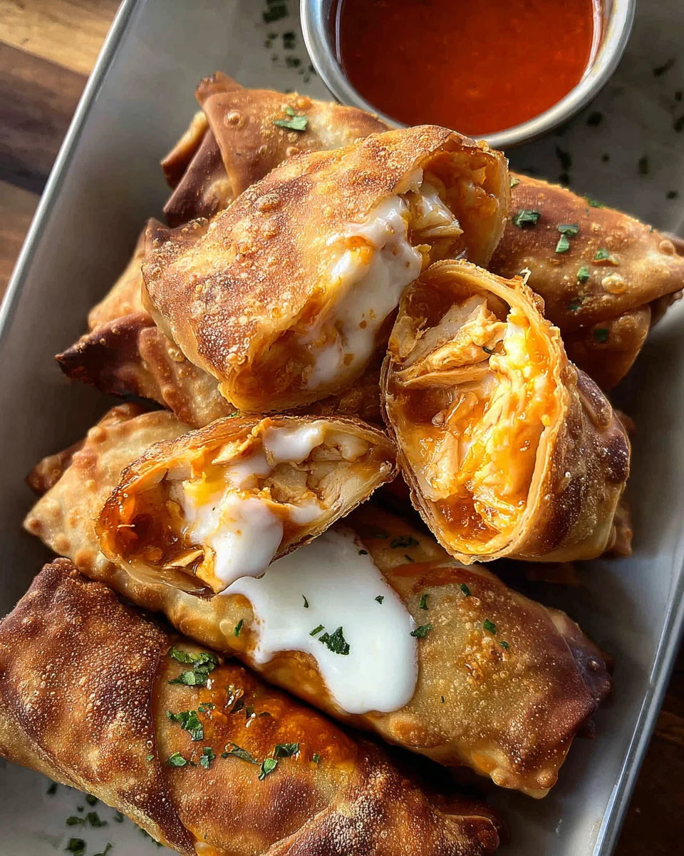 Buffalo Chicken Egg Rolls