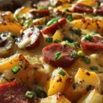 Cheesy Ranch Potatoes and Smoked Sausage
