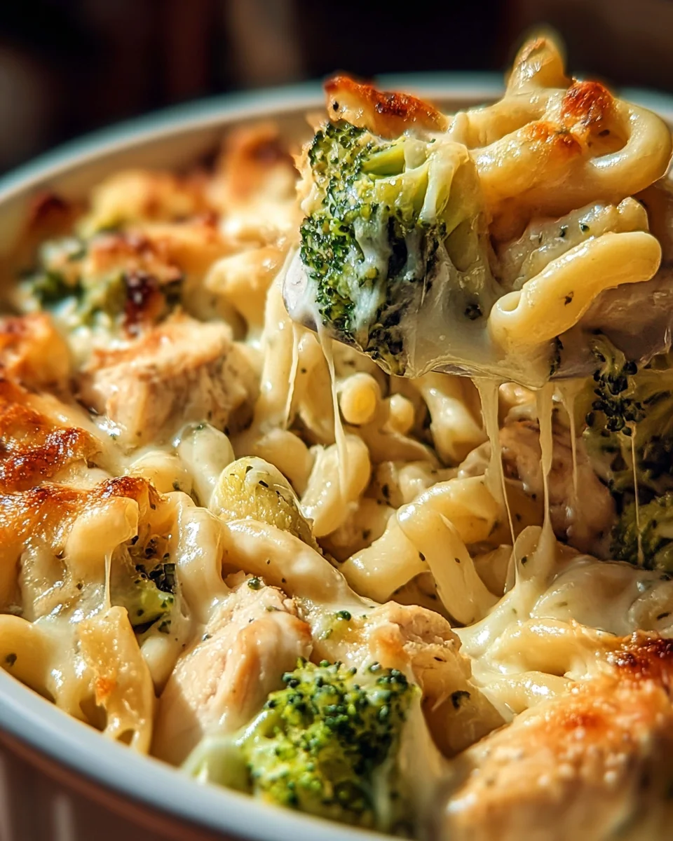 Chicken and Broccoli Alfredo Bake