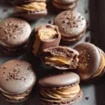 Chocolate Peanut Butter Macarons