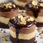 Chocolate Peanut Butter Mini Cheesecakes