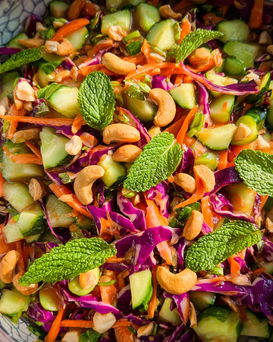 Chopped Asian Salad (Miso Dressing)