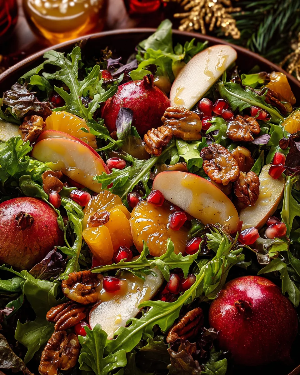 Christmas Salad with Honey Mustard Dressing