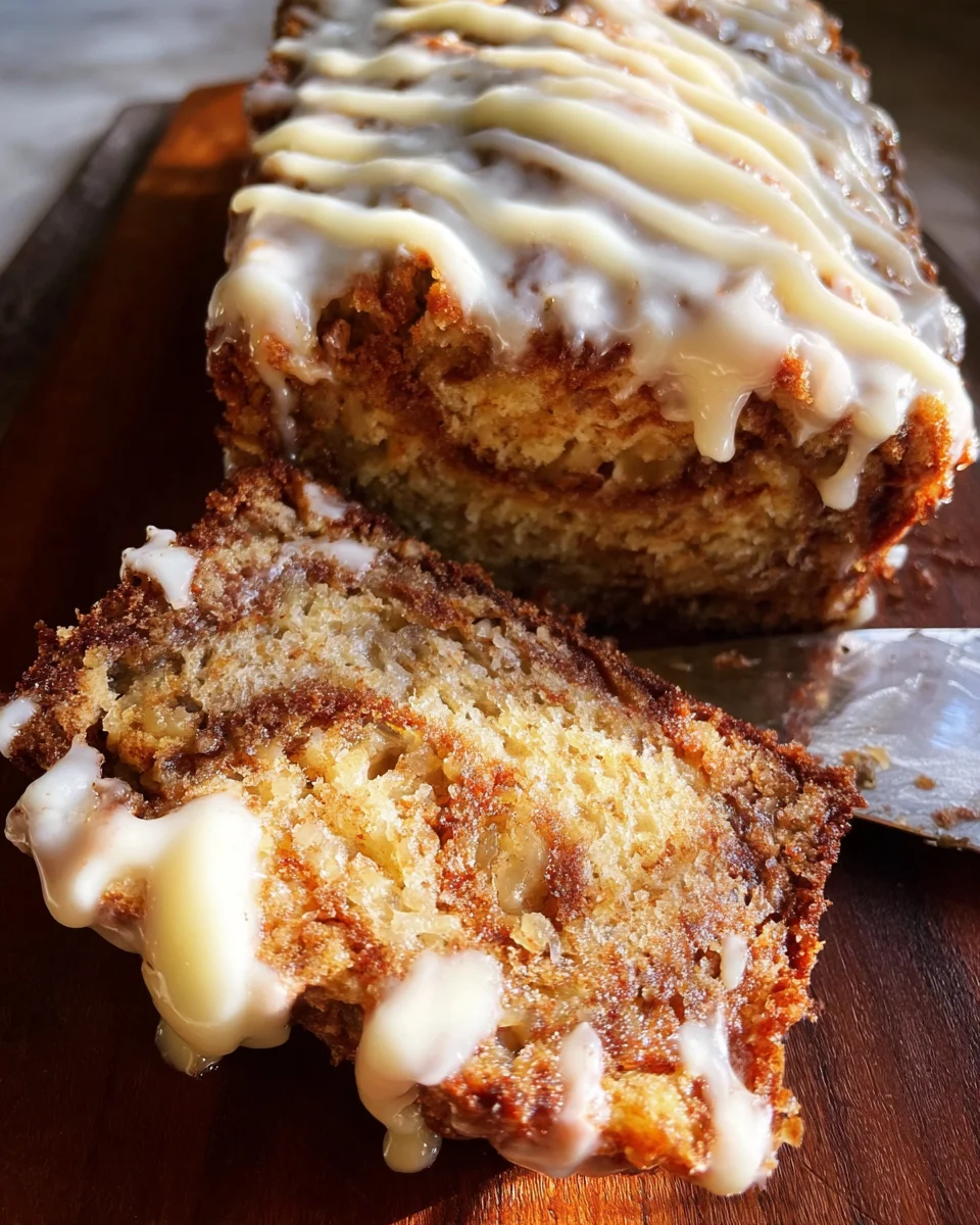 Cinnamon Roll Banana Bread