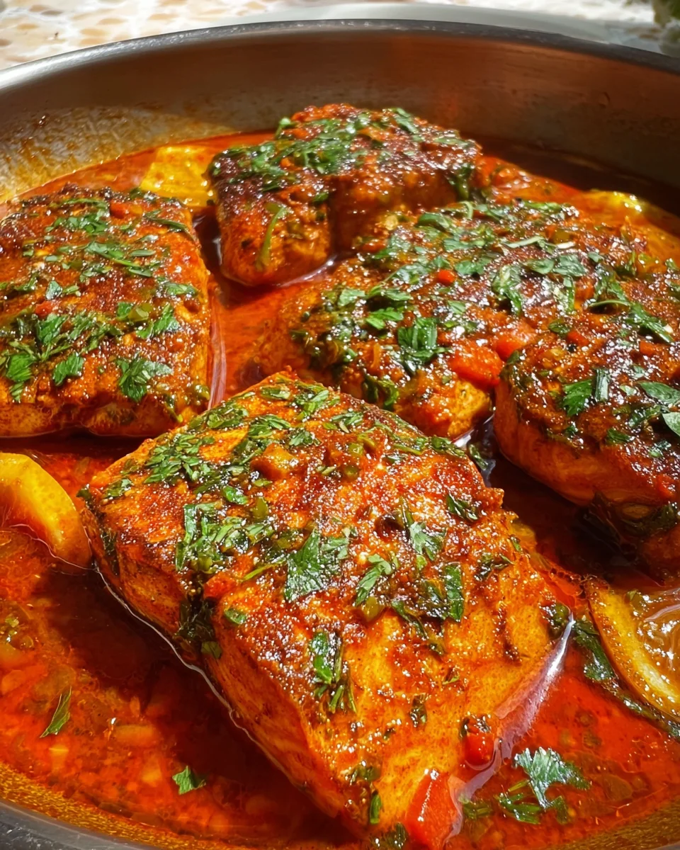 Classic Spicy Moroccan Fish in Rich Sauce