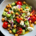 Cottage Cheese and Chickpeas Salad