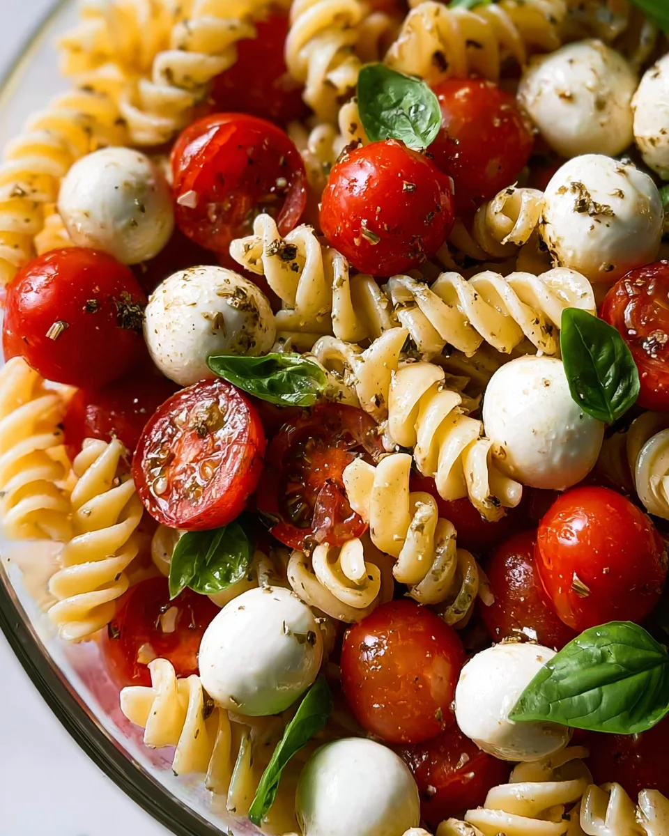 Creamy Caprese Pasta Salad