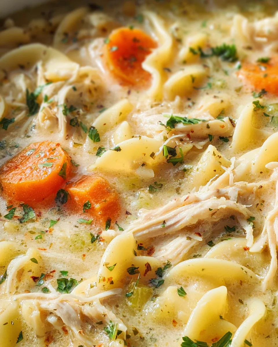 Creamy Chicken Noodle Soup Recipe