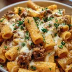 Creamy Parmesan Beef Rigatoni