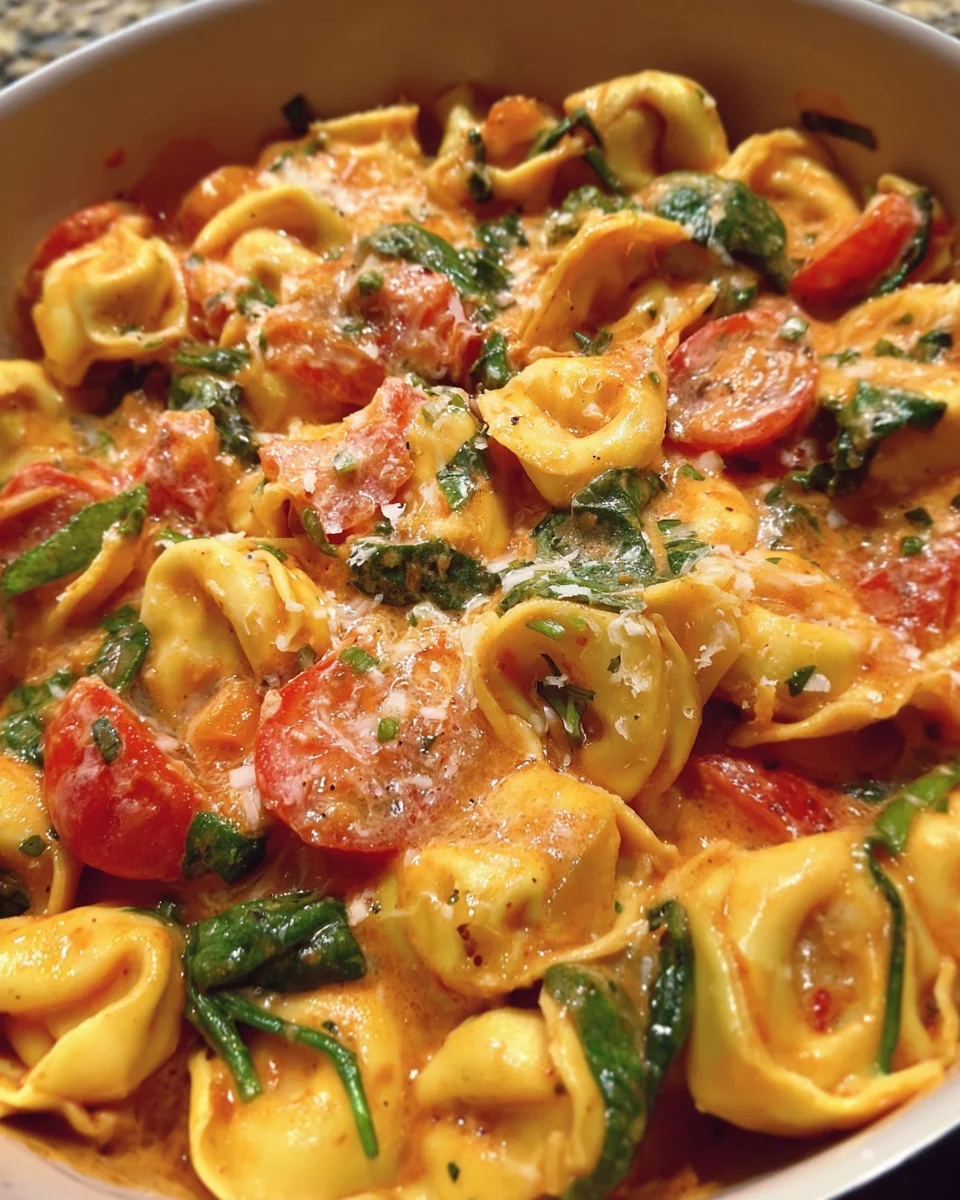 Creamy Tortellini with Tomatoes