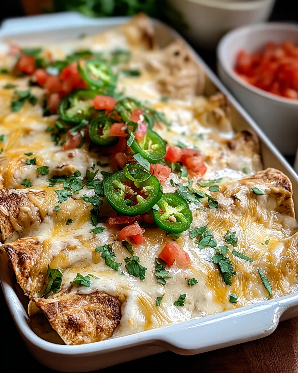 Creamy White Chicken Enchiladas