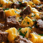Crockpot Loaded Steak and Potato Bake Recipe