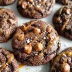 Double Chocolate Salted Caramel Cookies