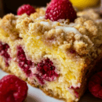 Easy Lemon Raspberry Cake with Crumb Topping