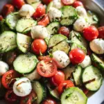 Fresh Cucumber Caprese Salad