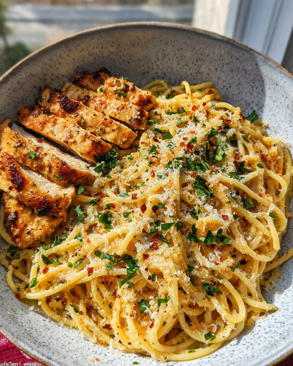 Garlic Butter Chicken Pasta