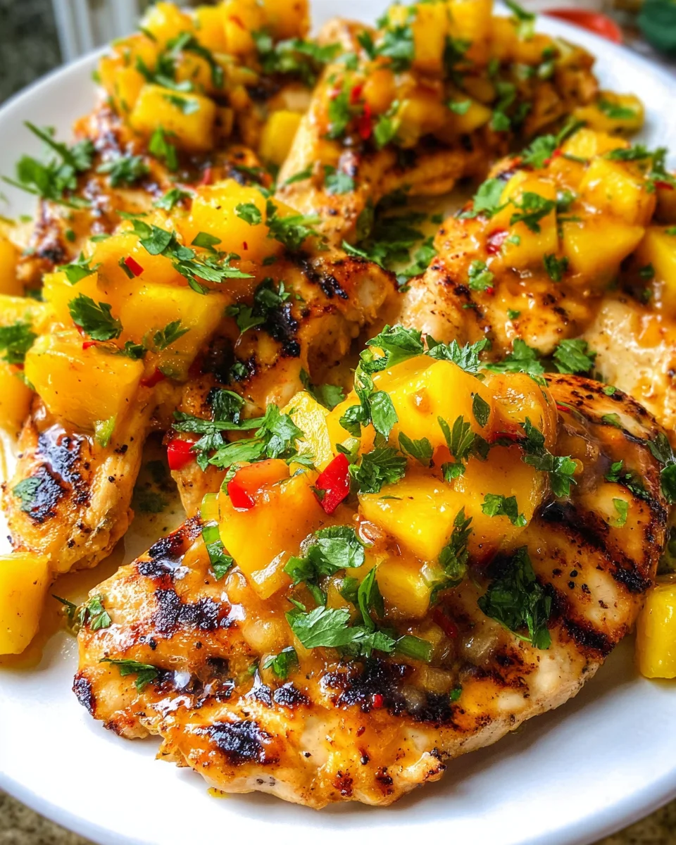 Grilled Mango Pineapple Chicken