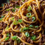 Ground Beef Mongolian Noodles