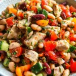 High-Protein Dense Bean Salad with Chicken