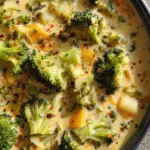 High Protein Broccoli Cheddar Soup