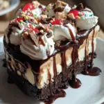Hot Fudge Sundae Brownie Cheesecake