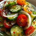 Marinated Cucumbers, Onions, and Tomatoes