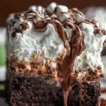 Marshmallow Chocolate Poke Cake