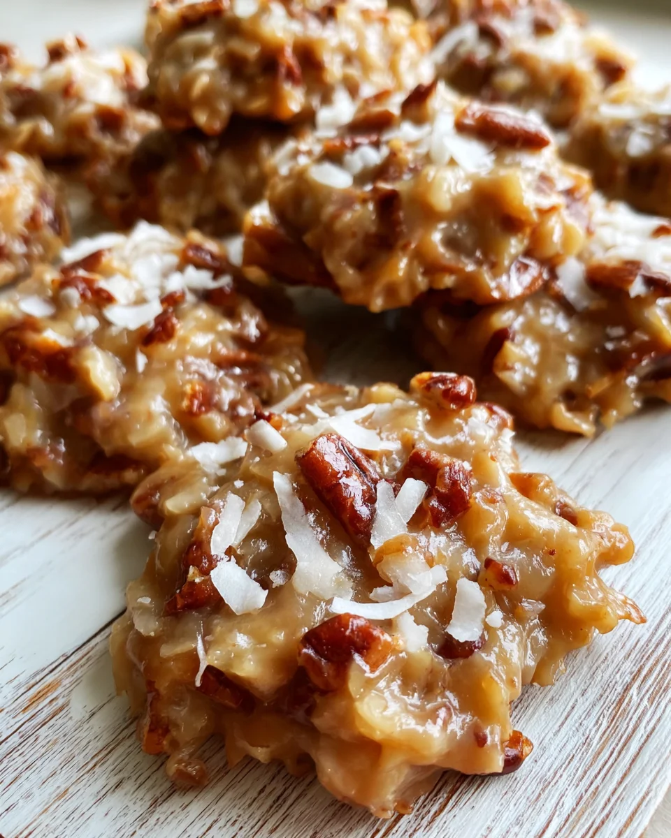 No-Bake Coconut Praline Cookies