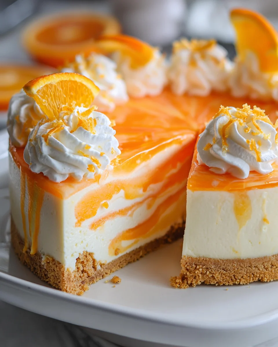 No-Bake Orange Creamsicle Cheesecake