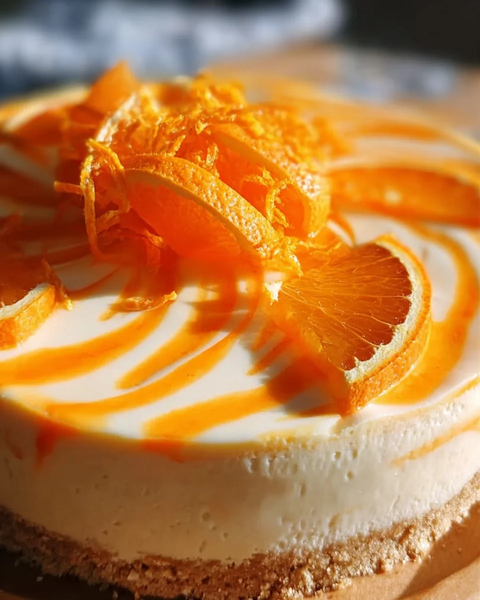 No-Bake Orange Creamsicle Cheesecake