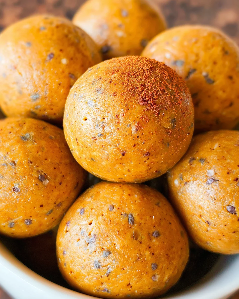 No Bake Healthy Pumpkin Pie Energy Balls