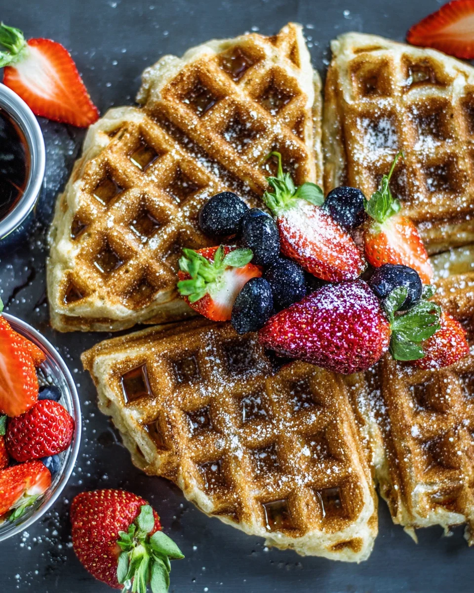 Oatmeal Cottage Cheese Waffles