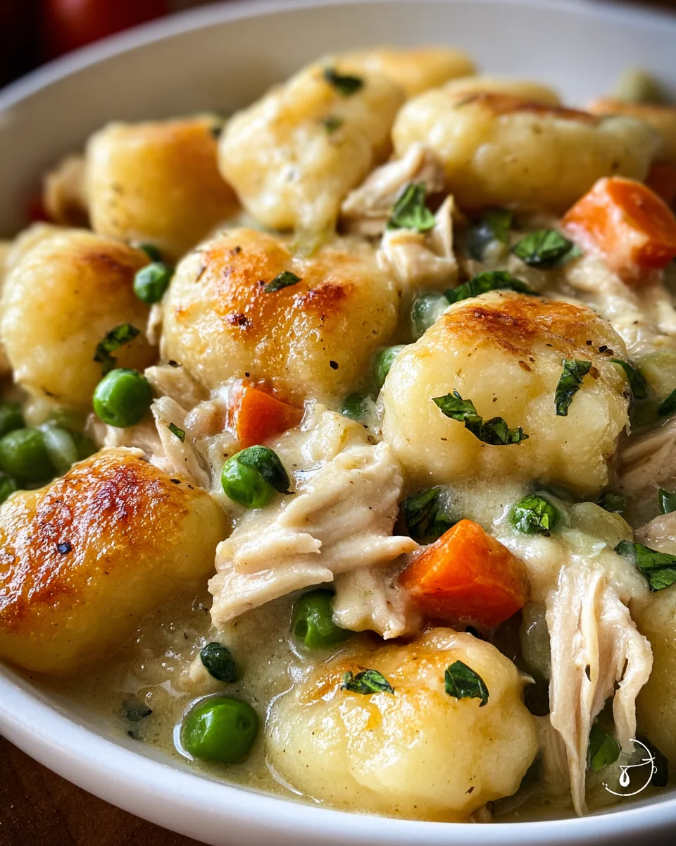 One Pot Gnocchi Chicken Pot Pie