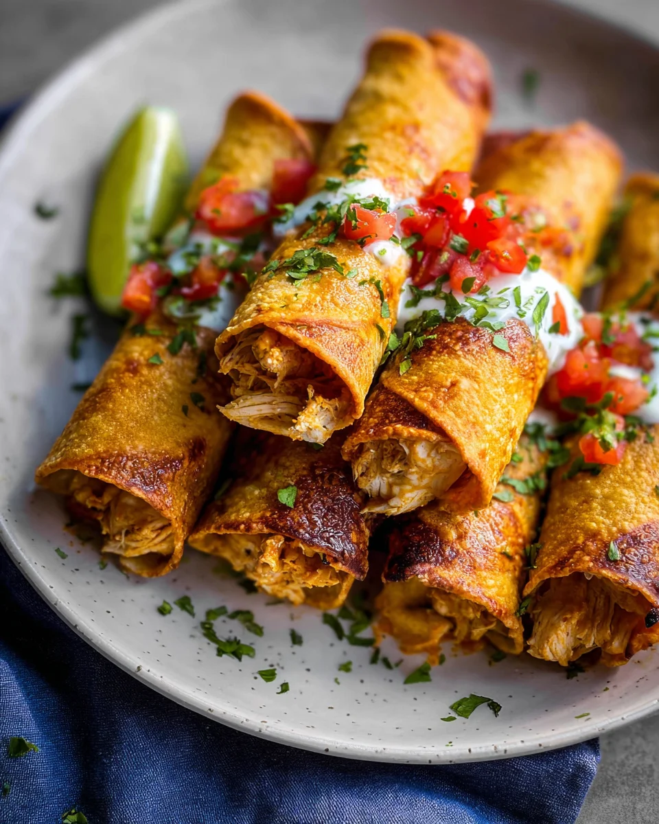 Oven Baked Chicken Taquitos Recipe