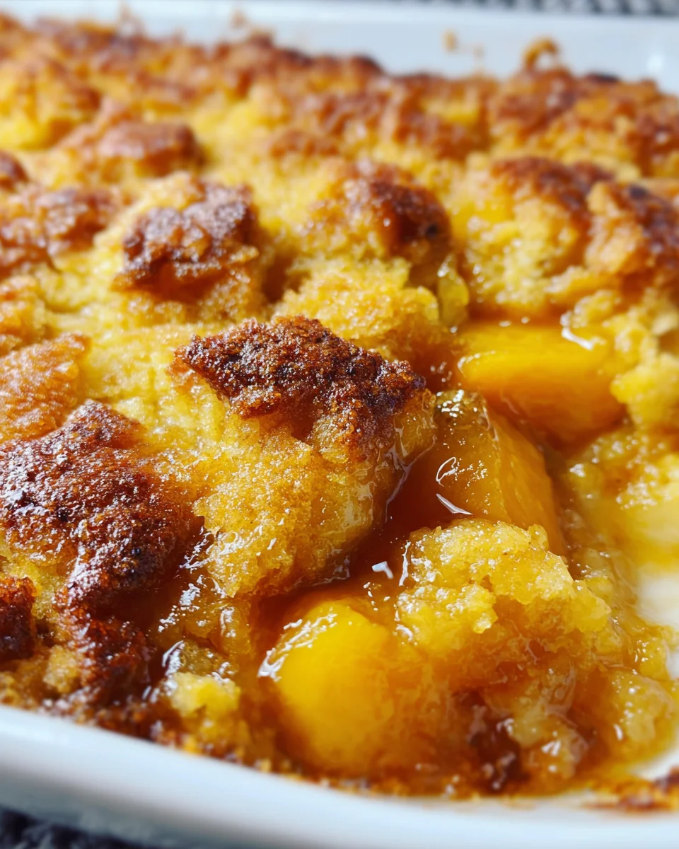 Peach Cobbler with Cake Mix