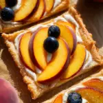 Peaches and Cream Puff Pastry Tart