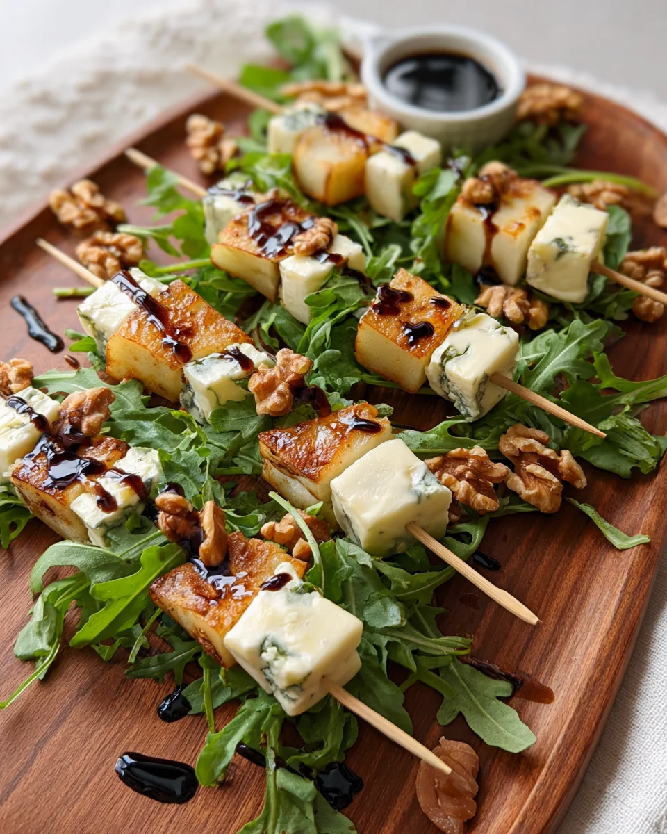 Pear & Brie Cheese Salad Skewers