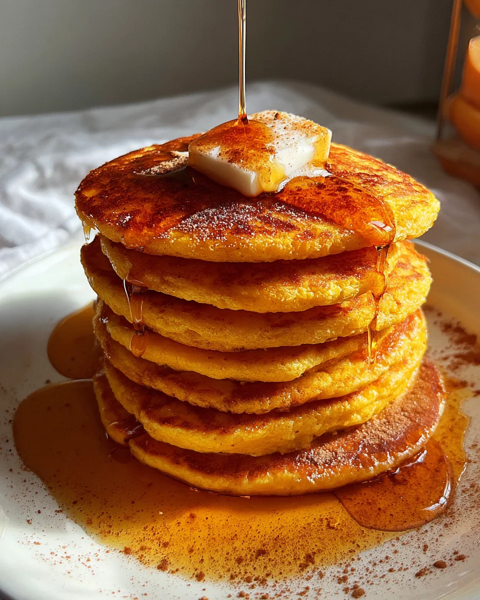 Pumpkin Cottage Cheese Pancakes