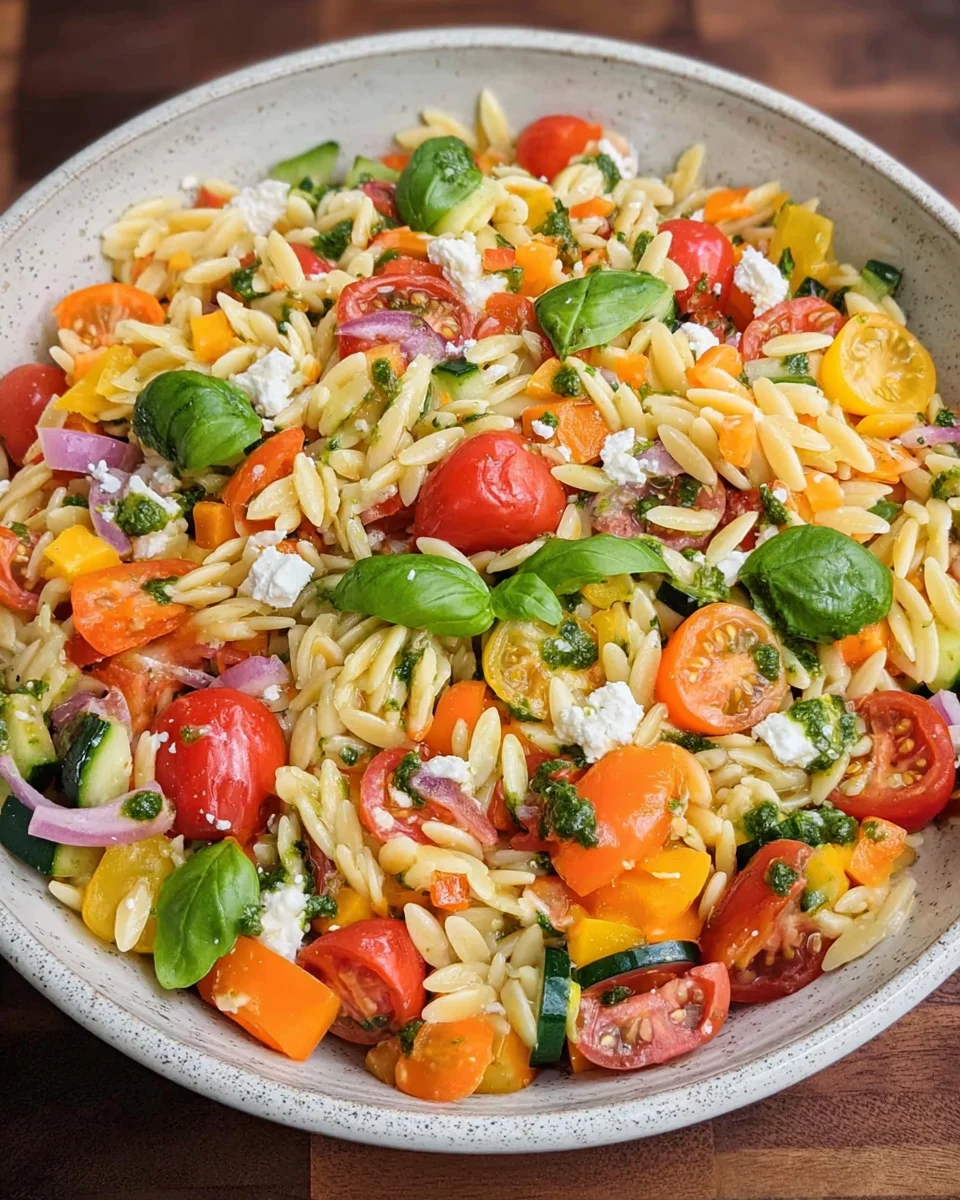 Rainbow Orzo Salad