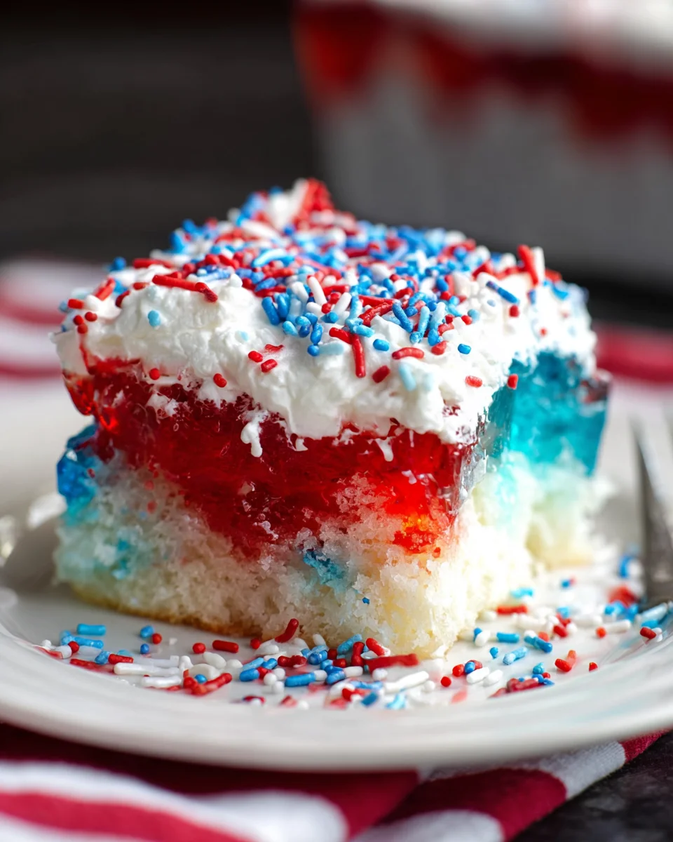 Red, White, & Blue Poke Cake