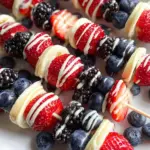 Red, White and Blue Fruit Kabobs