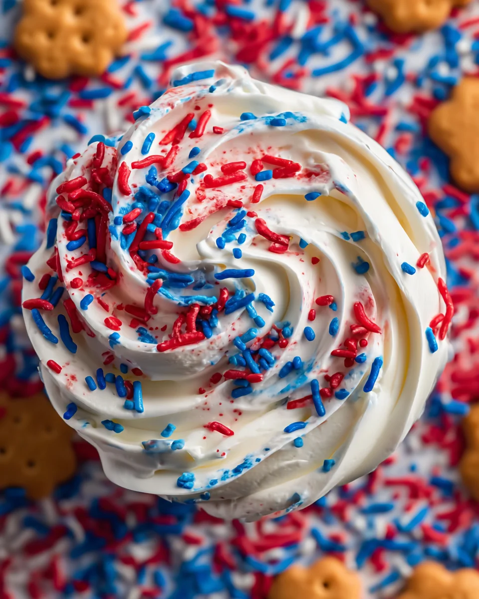 Red, White and Blue Funfetti Dip